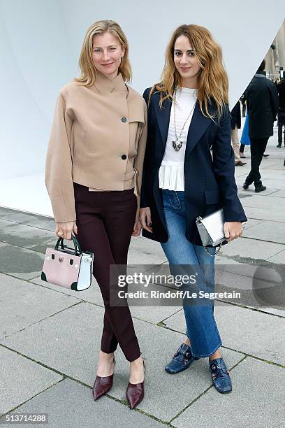 Elizabeth von Guttman and Alexia Niedzielski attend the Christian Dior show as part of the Paris Fashion Week Womenswear Fall/Winter 2016/2017 on...