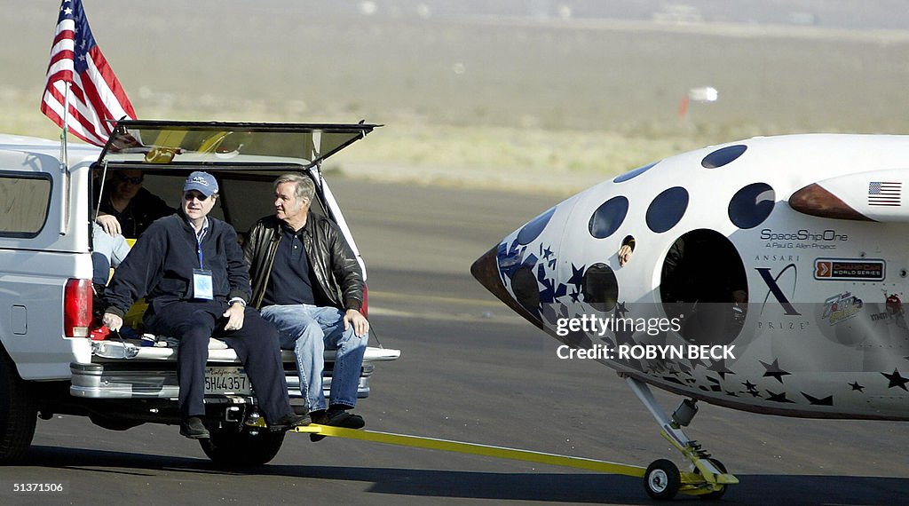 Starship Burt Rutan Investor Paul Allen and designer Burt Rutan escort SpaceShipOne... News ...