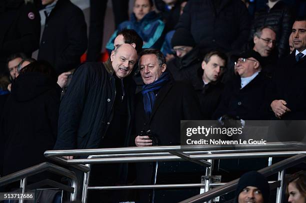 Thierry Braillard during the UEFA Champions League round of 16 first leg match between Paris Saint-Germain and Chelsea at Parc des Princes on...