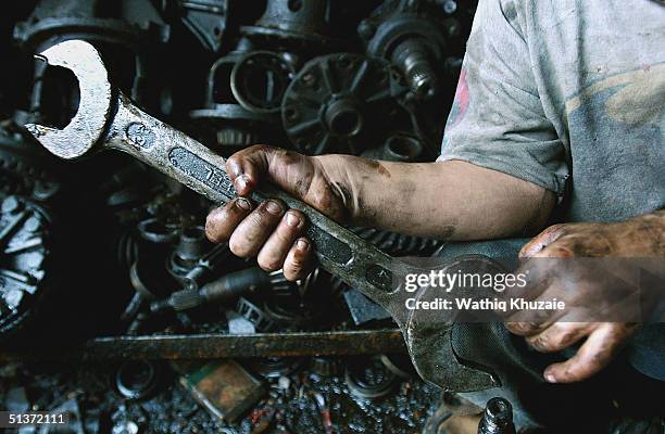 iraqi children pushed into work by war and poverty - dirty hand stock pictures, royalty-free photos & images