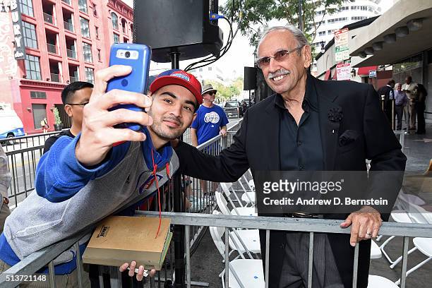 Los Angeles Clippers sportscaster Ralph Lawler is honored with a star on the Hollywood Walk of Fame in Hollywood, California on March 3, 2016. NOTE...