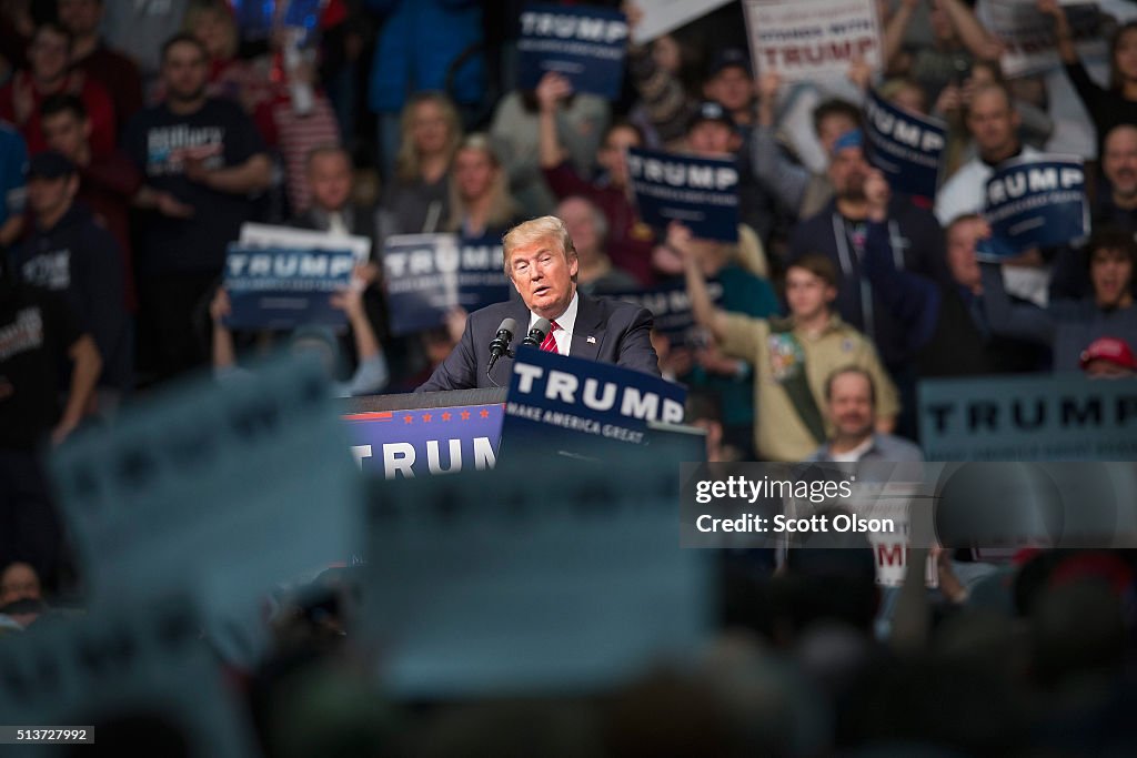 Donald Trump Holds Campaign Rally In Warren, Michigan