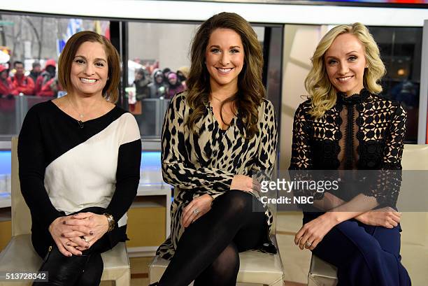 Mary Lou Retton, Carly Patterson, and Nastia Liukin appear on the "Today" show on Friday, March 4, 2016 in New York --