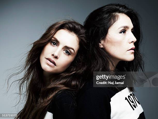 Sisters Hannah Ware and Jessie Ware are photographed for Glamour UK on May 27, 2015 in Los Angeles, California.