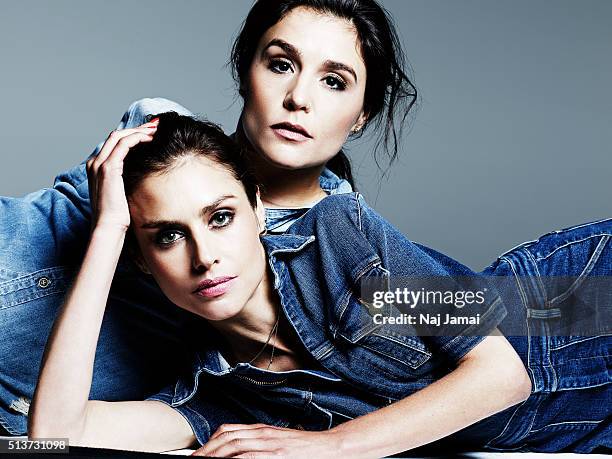 Sisters Hannah Ware and Jessie Ware are photographed for Glamour UK on May 27, 2015 in Los Angeles, California.