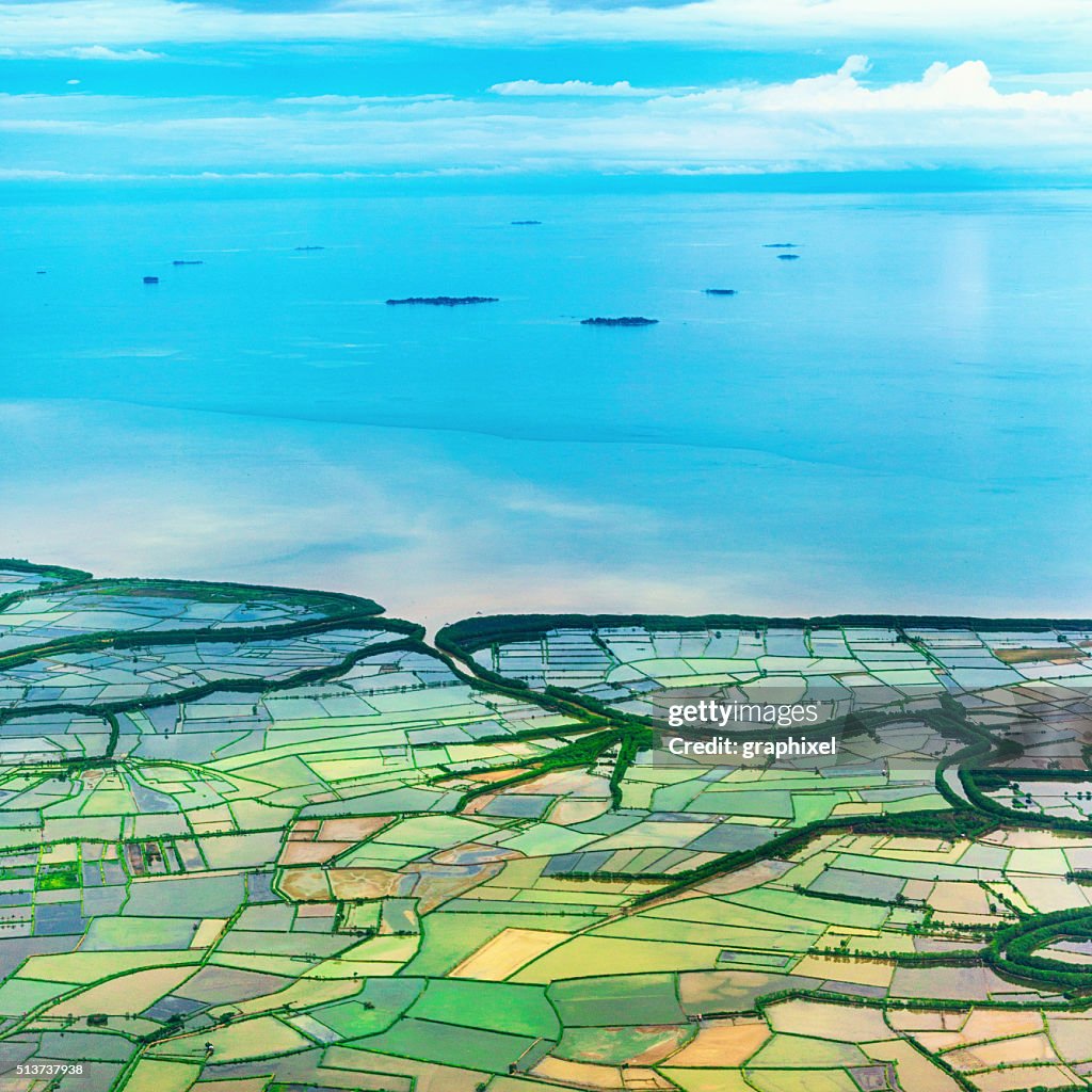 Rice Growing Areas in Coastal Plain, Indonesia