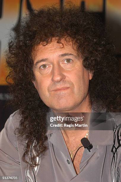 Musician Brian May at the Media Call for the musical "We Will Rock You" which will start in Melbourne in August 2003. .