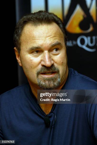 Michael Coppel at the Media Call for the musical "We Will Rock You" which will start in Melbourne in August 2003. .