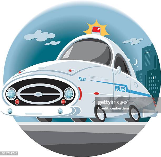 police car - security guard night stock illustrations