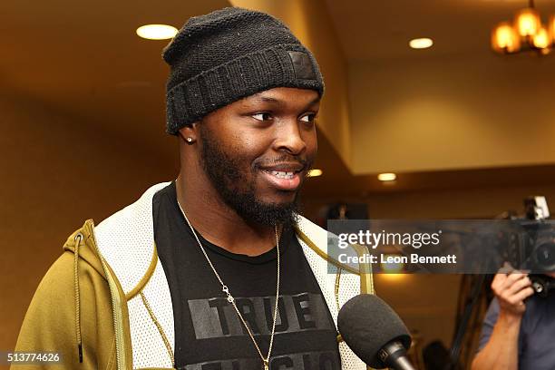 Alec Ogletree of the Los Angeles Rams attends the Los Angeles Rams Media Availability on March 4, 2016 in Manhattan Beach, California.