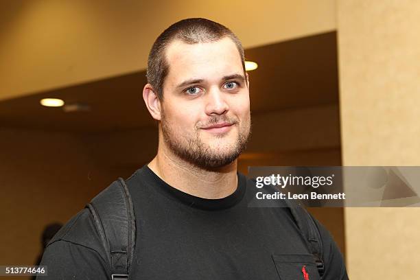 Rob Havenstein of the Los Angeles Rams attends the Los Angeles Rams Media Availability on March 4, 2016 in Manhattan Beach, California.