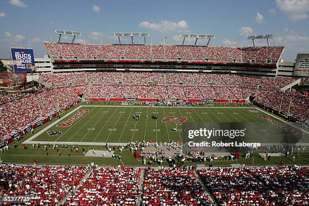 General view of the field taken during the game between the Tampa Bay Buccaneers and the Seattle Seahawks at Raymond James Stadium on September 19,...