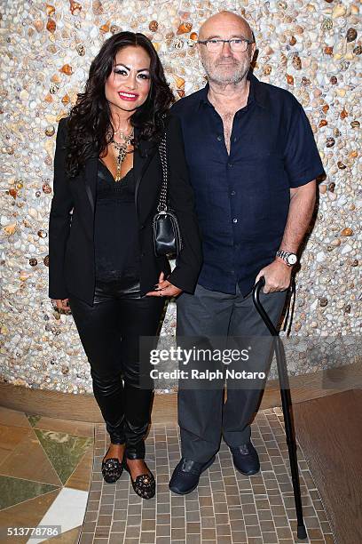 Phil Collins and Orianne Cevey attend Little Dreams Foundation Press Conference at LBar in Seminole Hard Rock Hotel & Casino Hollywood on March 4,...