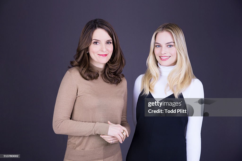 Actresses Tina Fey and Margot Robbie are photographed for USA