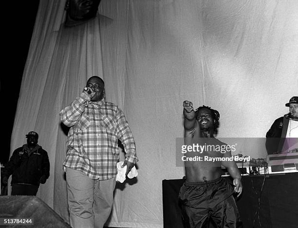Rappers Big Mike and Bushwick Bill from The Geto Boys performs at the New Regal Theater in Chicago, Illinois in July 1992.