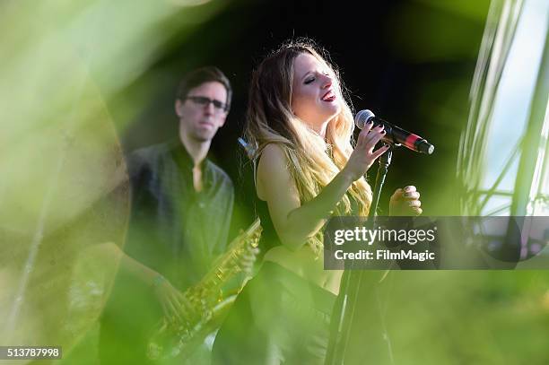 Samantha Gongol of Marian Hill performs on stage at Okeechobee Music & Arts Festival, Day 2, March 4, 2016 in Okeechobee, Florida.