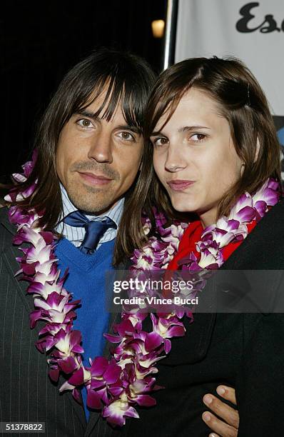 Singer Anthony Kiedis and guest attend the Esquire House Los Angeles' Endless Summer Party benefitting the Autism Coalition and Surfers Healing on...