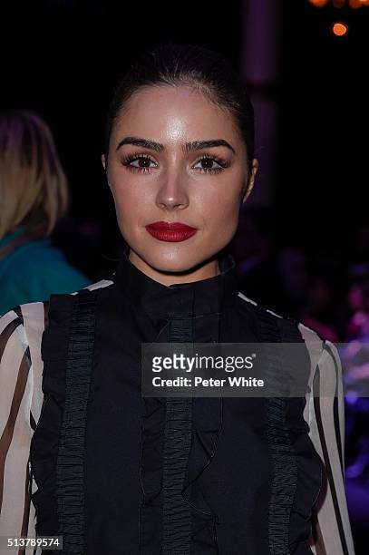 Olivia Culpo Miss Universe 2012 attends the Emanuel Ungaro show as part of the Paris Fashion Week Womenswear Fall/Winter 2016/2017 on March 4, 2016...