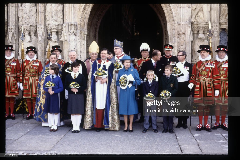 Maundy Service held at Exeter Cathedral in 1982