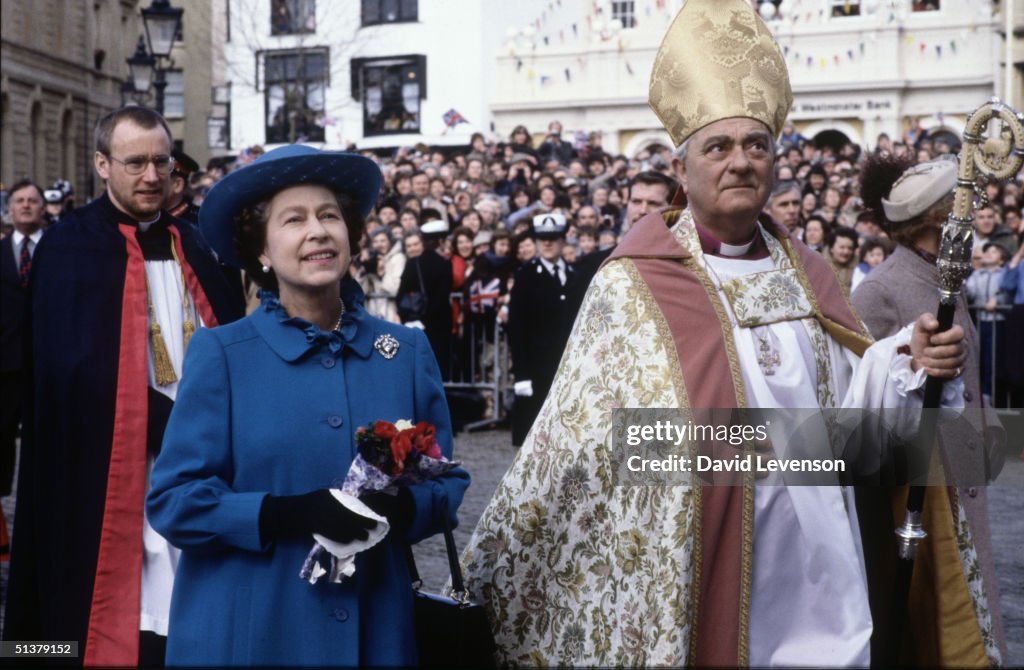 Queen Elizabeth II attends Maundy Service in Exeter