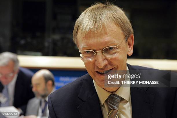 New incoming European commissioner for Science and Research Slovenian Janez Potocnik is seen prior his hearing at the European Parliament, 01 October...