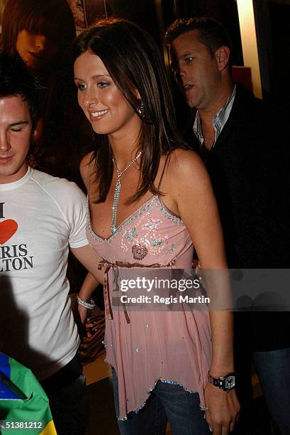 May 2004 - NICKY HILTON arriving at the Sport Girls shop on Chapel Street in South Yarra. Melbourne, Victoria, Australia.