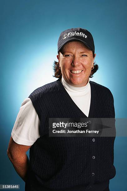 Meg Mallon poses during a portrait photo shoot before the start of the LPGA Safeway Classic on September 16, 2004 at the Columbia Edgewater Country...