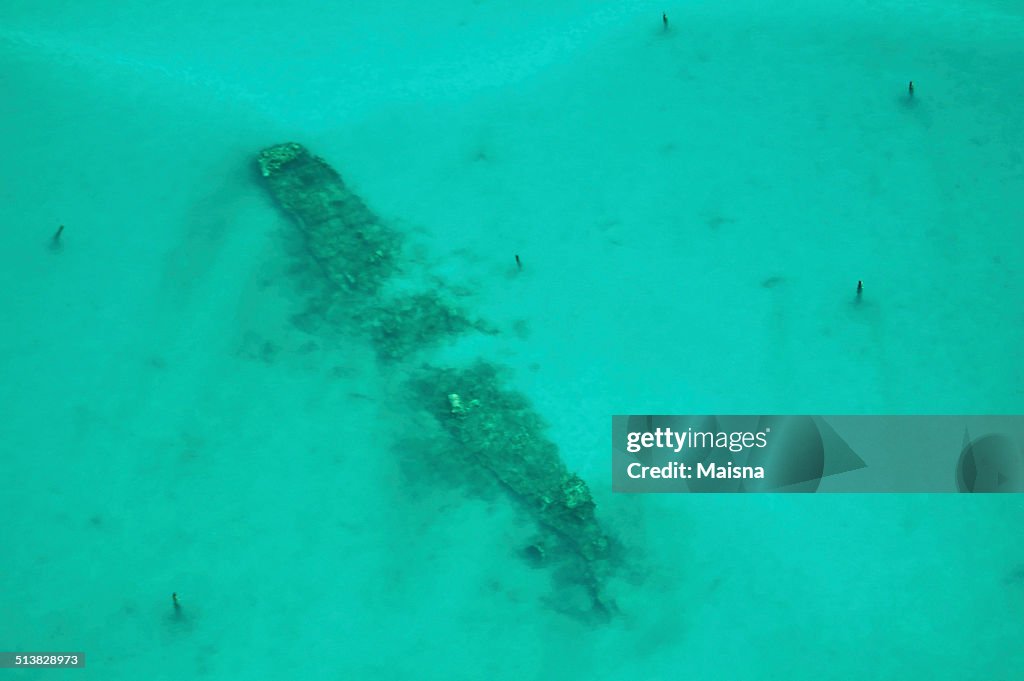 Aerial shipwreck