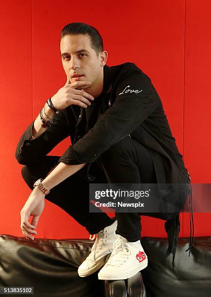 American rapper G-Eazy poses during a photo shoot in Sydney, New South Wales.