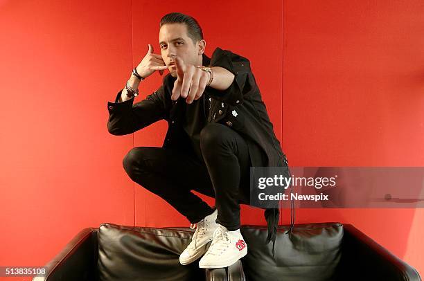 American rapper G-Eazy poses during a photo shoot in Sydney, New South Wales.