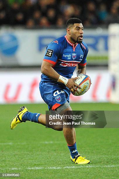 Maritino NEMANI of Grenoble during the French Top 14 rugby union match between Grenoble v Clermont at Stade des Alpes on March 4, 2016 in Grenoble,...
