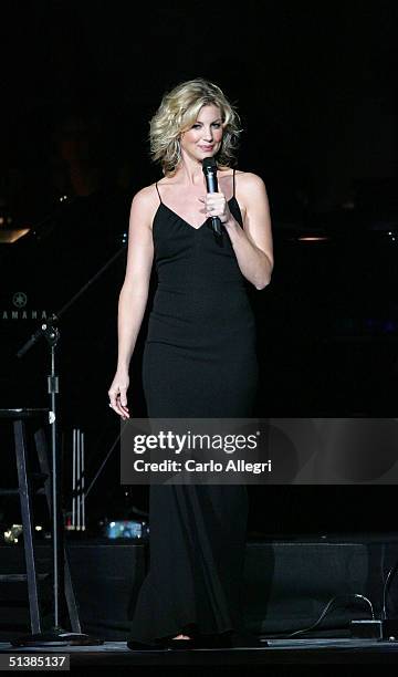 Singer Faith Hill performs on stage during the Andre Agassi Charitable Foundations 9th Annual "Grand Slam for Children" concert benefit at the MGM...