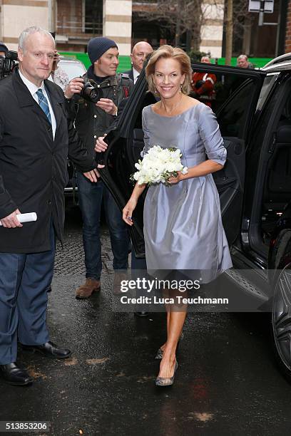 Elisabeth Murdoch attends the wedding of Jerry Hall and Rupert Murdoch at St Brides Church on March 5, 2016 in London, England.