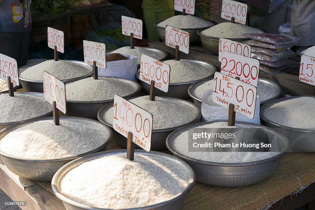 Price of white rice per kilogram in Vietnam Dong