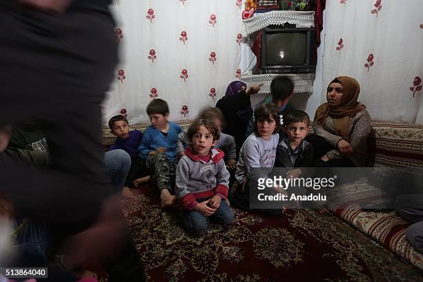 Year old Syrian refugee woman Varde Haci , who lost her 2 daughters and son in laws during a civil war in Syria, lives with her 20 grandchildren, son...