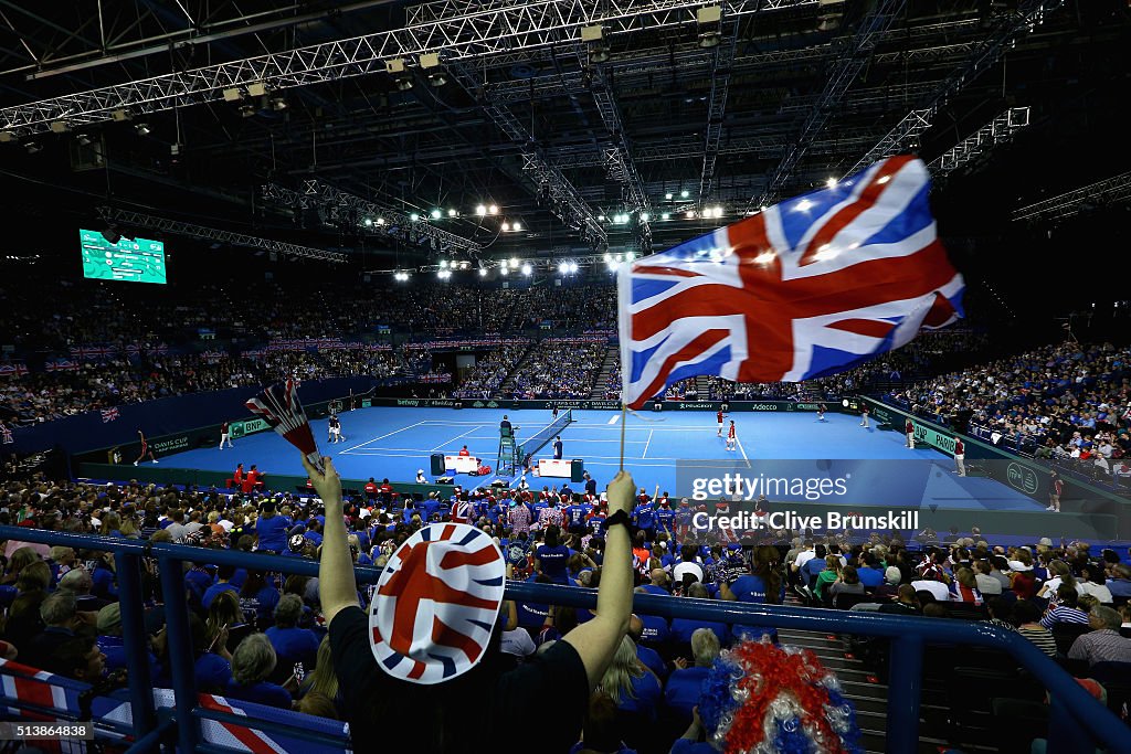 Great Britain v Japan - Davis Cup: Day Two