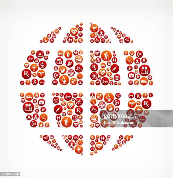 ilustraciones, imágenes clip art, dibujos animados e iconos de stock de mundo asistencia sanitaria y medicina patrón de botón rojo - urgencias-hospital
