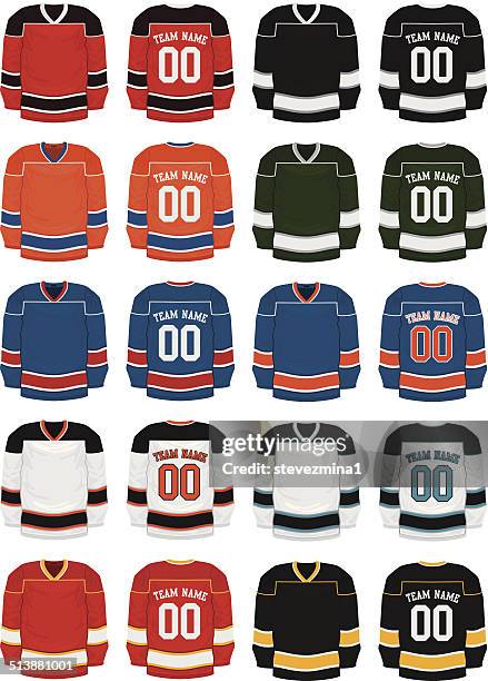 hockey uniforms - shirt vector stock illustrations