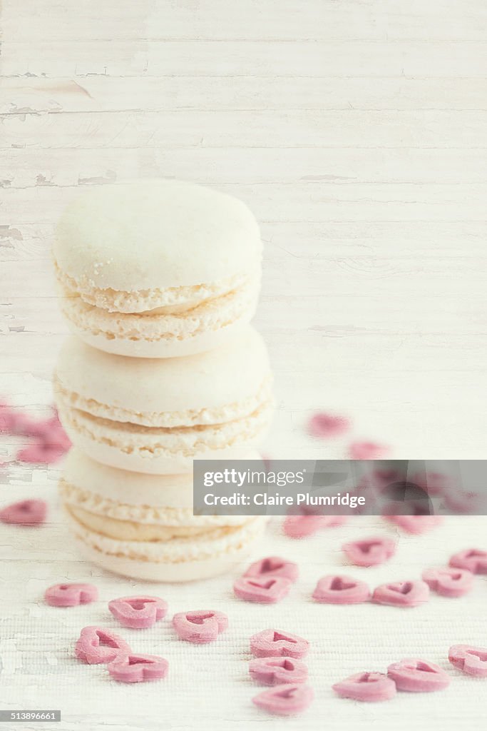 Stack of Cream Macaroons