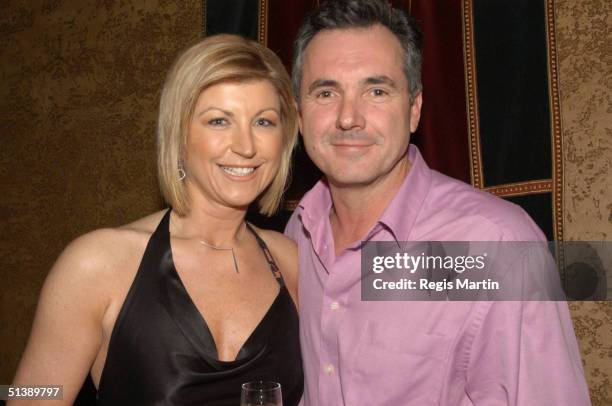 Jennifer Hansen and husband Alan Fletcher at the opening of the musical 'We Will Rock You', at the Regent theatre in Melbourne, Victoria, Australia. .