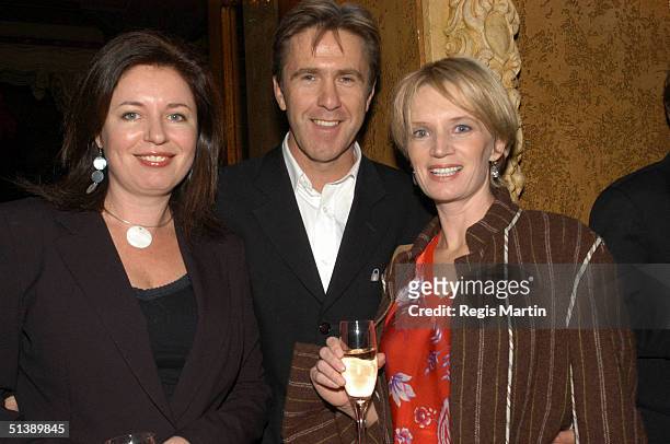 Gina Riley, Glenn Robin and Jane Turner at the opening of the musical 'We Will Rock You', at the Regent theatre in Melbourne, Victoria, Australia. .