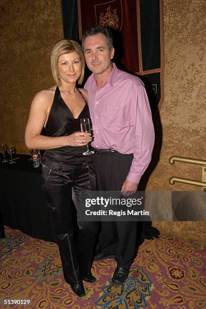 Jennifer Hansen and husband Alan Fletcher at the opening of the musical 'We Will Rock You', at the Regent theatre in Melbourne, Victoria, Australia. .