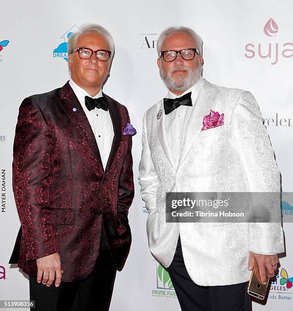 The Harris Twins, Mark Harris and Matt Harris, attend The Dream Builders Project 3rd Annual 'A Brighter Future For Children' Charity Gala at Taglyan...