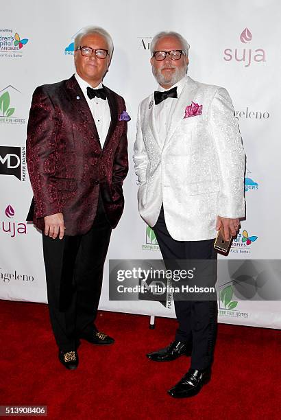 The Harris Twins, Mark Harris and Matt Harris, attend The Dream Builders Project 3rd Annual 'A Brighter Future For Children' Charity Gala at Taglyan...