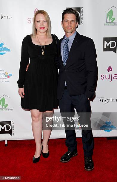 Adrienne Frantz and Scott Bailey attend The Dream Builders Project 3rd Annual 'A Brighter Future For Children' Charity Gala at Taglyan Cultural...