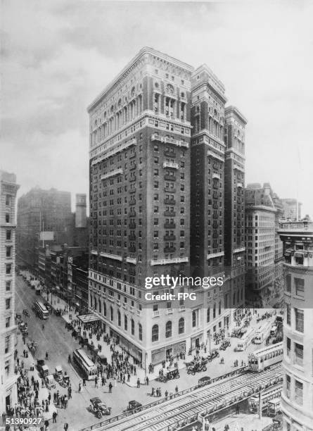 The Herald Square area of Manhattan, including the McAlpin Hotel located at the corner of Broadway and 34th Street, bustles with activity in this...