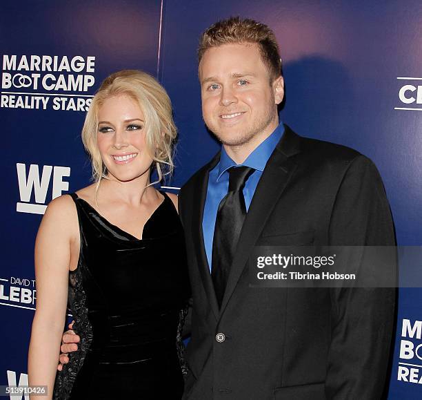 Heidi Montag and Spencer Pratt attend WE TV's 'Marriage Boot Camp' reality stars & 'David Tutera's Celebrations' premiere party at 1 OAK on January...