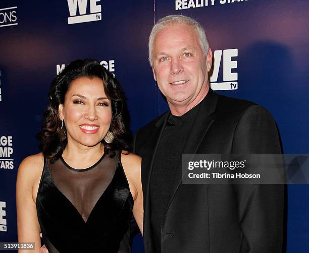 Elizabeth Carroll and Jim Carroll attend WE TV's 'Marriage Boot Camp' reality stars & 'David Tutera's Celebrations' premiere party at 1 OAK on...