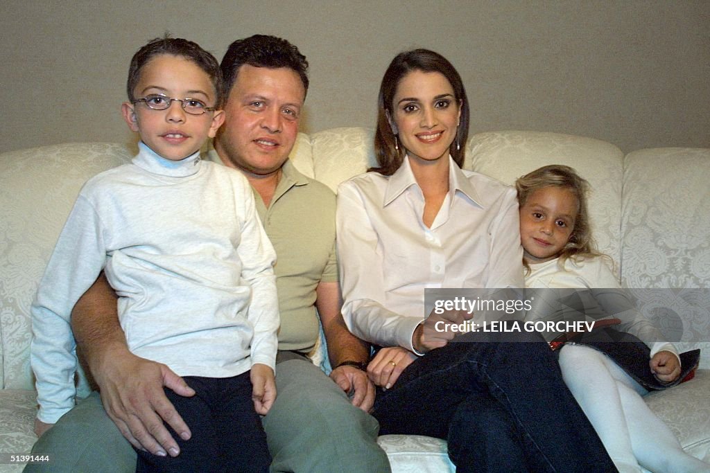 Jordan's King Abdullah II, Queen Rania, Prince Hussein and