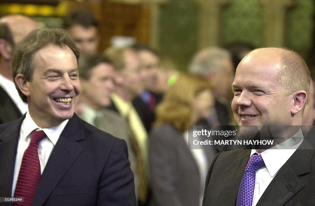 Britain's Prime Minister Tony Blair and his recently defeated... News